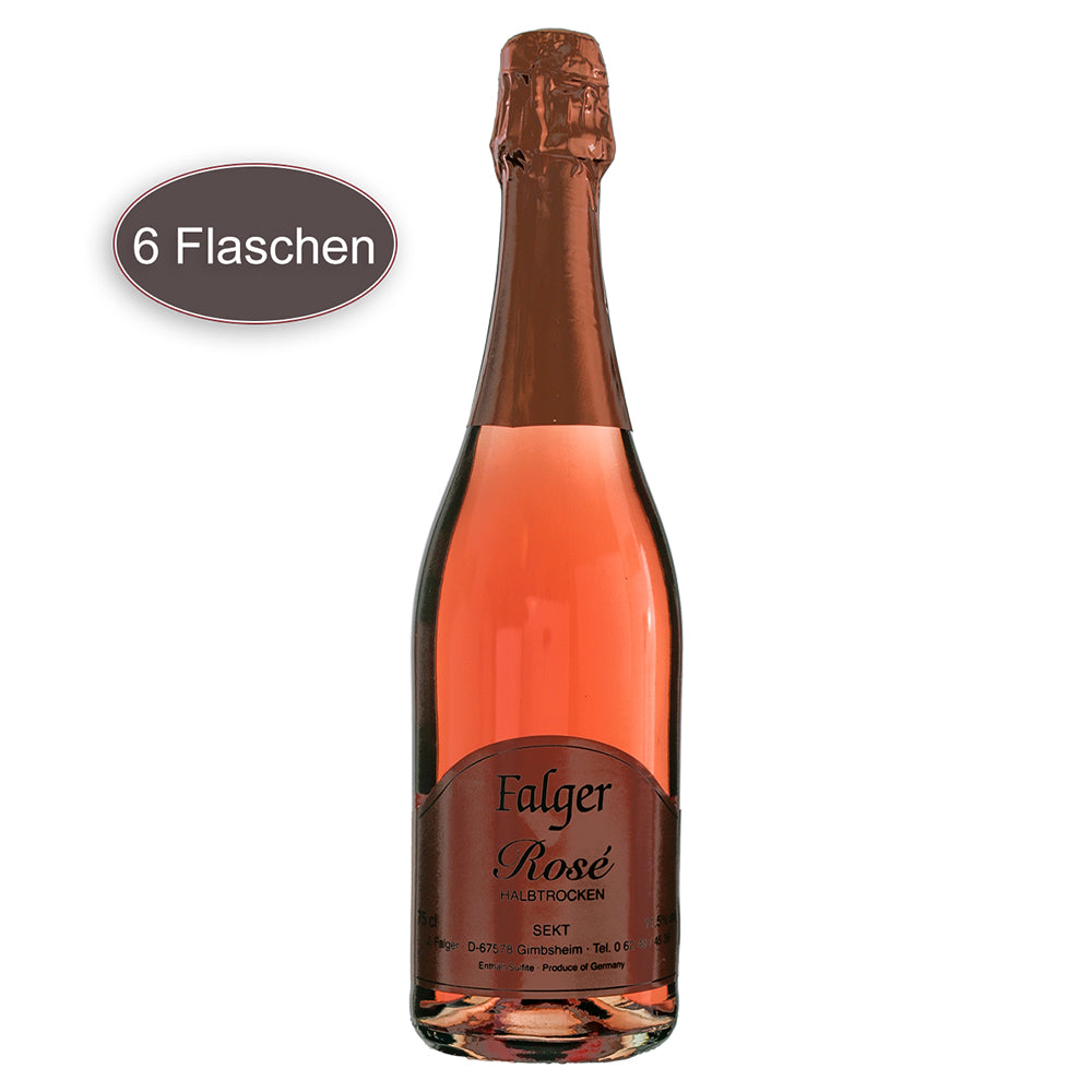 Falger's Rosé Sekt halbtrocken 6 x 0,75 L